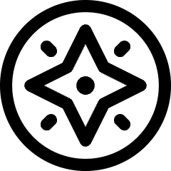 Cardinal Direction Compass Circle Icon from Core Line Set