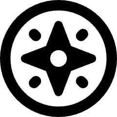 Cardinal Direction Compass Circle Icon from Core Remix Set