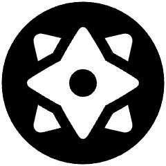 Cardinal Direction Compass Circle Icon from Plump Solid Set
