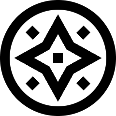 Cardinal Direction Compass Circle Icon from Sharp Line Set
