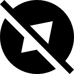 Compass Explore Off Disable Icon from Sharp Solid Set