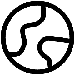 Earth 1 Icon from Plump Line Set