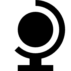 Globe Icon from Sharp Solid Set