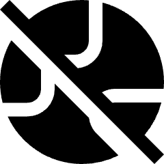 Globe Explore Off Disable Icon from Sharp Solid Set