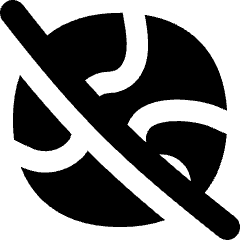 Globe Explore Off Disable Icon from Flex Solid Set