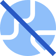 Globe Explore Off Disable Icon from Sharp Flat Set