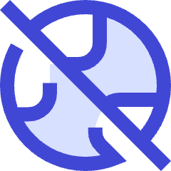 Globe Explore Off Disable Icon from Sharp Duo Set