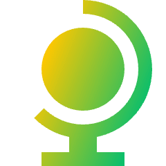 Globe Icon from Sharp Gradient Set