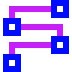 Journey Route Icon from Sharp Neon Set