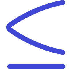 Less Than Equal Symbol Icon from Flex Duo Set