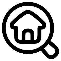 Location Building Search Icon from Plump Line Set