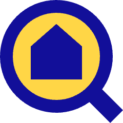 Location Building Search Icon from Sharp Pop Set