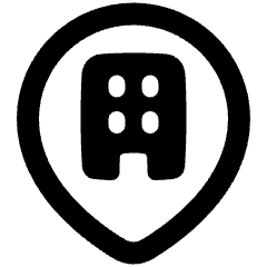 Location Company Building Pin Icon from Plump Remix Set