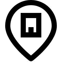 Location Company Building Pin Icon from Sharp Line Set