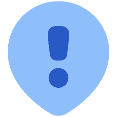 Location Hazard Attention Pin Icon from Plump Flat Set