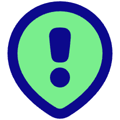 Location Hazard Attention Pin Icon from Plump Pop Set