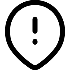 Location Hazard Attention Pin Icon from Flex Line Set