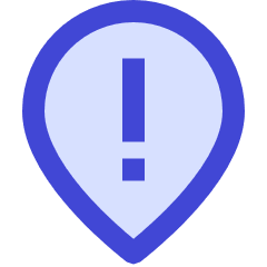 Location Hazard Attention Pin Icon from Sharp Duo Set
