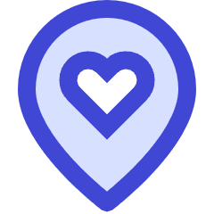 Location Heart Pin Icon from Sharp Duo Set