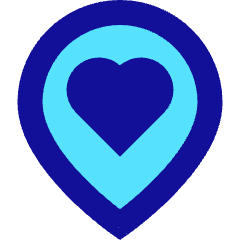 Location Heart Pin Icon from Sharp Pop Set