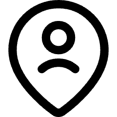 Location Person Pin Icon from Core Line Set