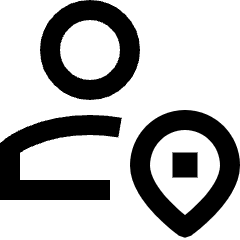Location Person Pin Icon from Sharp Line Set