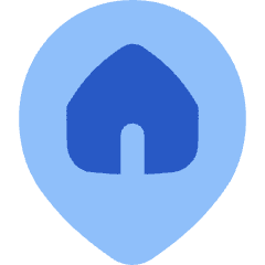 Location Pin Building Home Icon from Flex Flat Set
