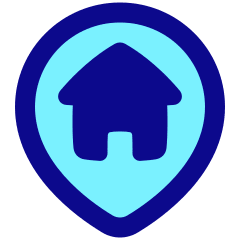Location Pin Building Home Icon from Plump Pop Set