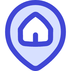 Location Pin Building Home Icon from Flex Duo Set