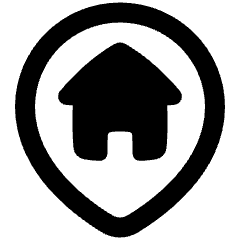 Location Pin Building Home Icon from Plump Remix Set