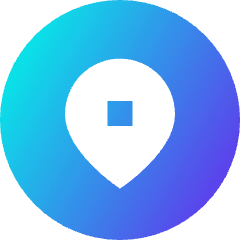 Location Pin Circle Icon from Sharp Gradient Set