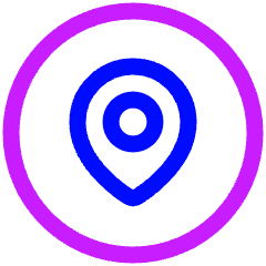 Location Pin Circle Icon from Plump Neon Set