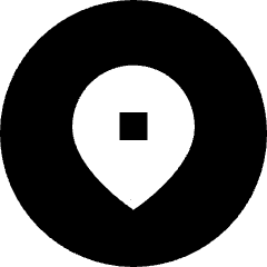 Location Pin Circle Icon from Sharp Solid Set