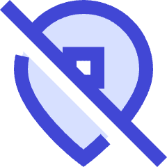 Location Pin Disabled Icon from Sharp Duo Set