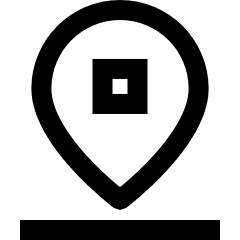 Location Pin Drop Icon from Sharp Line Set