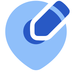 Location Pin Edit Icon from Plump Flat Set