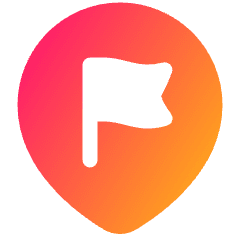 Location Pin Favorite Flag Icon from Plump Gradient Set