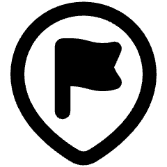 Location Pin Favorite Flag Icon from Plump Remix Set