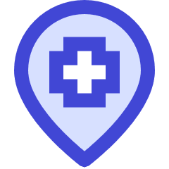 Location Pin Medical Hospital 1 Icon from Sharp Duo Set