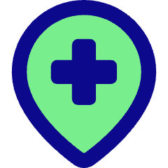 Location Pin Medical Hospital 1 Icon from Core Pop Set