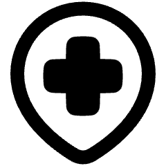 Location Pin Medical Hospital 1 Icon from Plump Remix Set