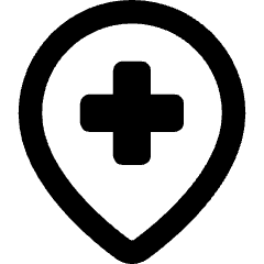 Location Pin Medical Hospital 1 Icon from Core Remix Set