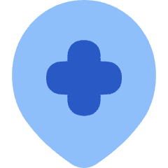 Location Pin Medical Hospital 1 Icon from Flex Flat Set