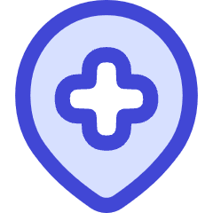 Location Pin Medical Hospital 1 Icon from Flex Duo Set