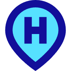 Location Pin Medical Hospital 2 Icon from Sharp Pop Set