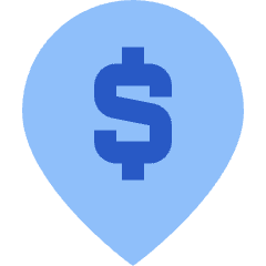 Location Pin Money Atm 1 Icon from Sharp Flat Set