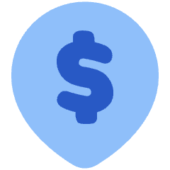 Location Pin Money Atm 1 Icon from Plump Flat Set