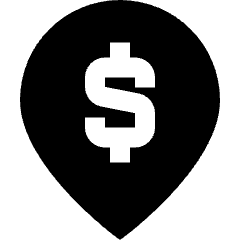 Location Pin Money Atm 1 Icon from Sharp Solid Set