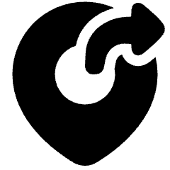 Location Pin Moved Icon from Plump Solid Set