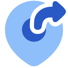 Location Pin Moved Icon from Plump Flat Set